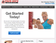 Tablet Screenshot of lincolnmartialartsne.com